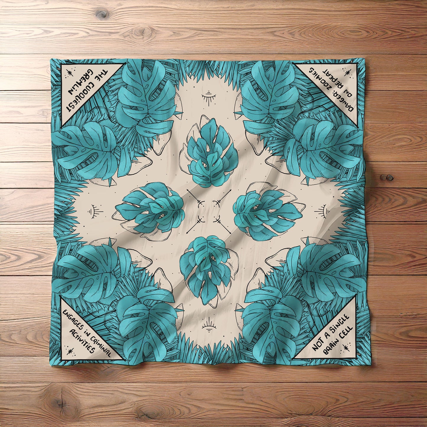 Teal Foliage Pet Bandana