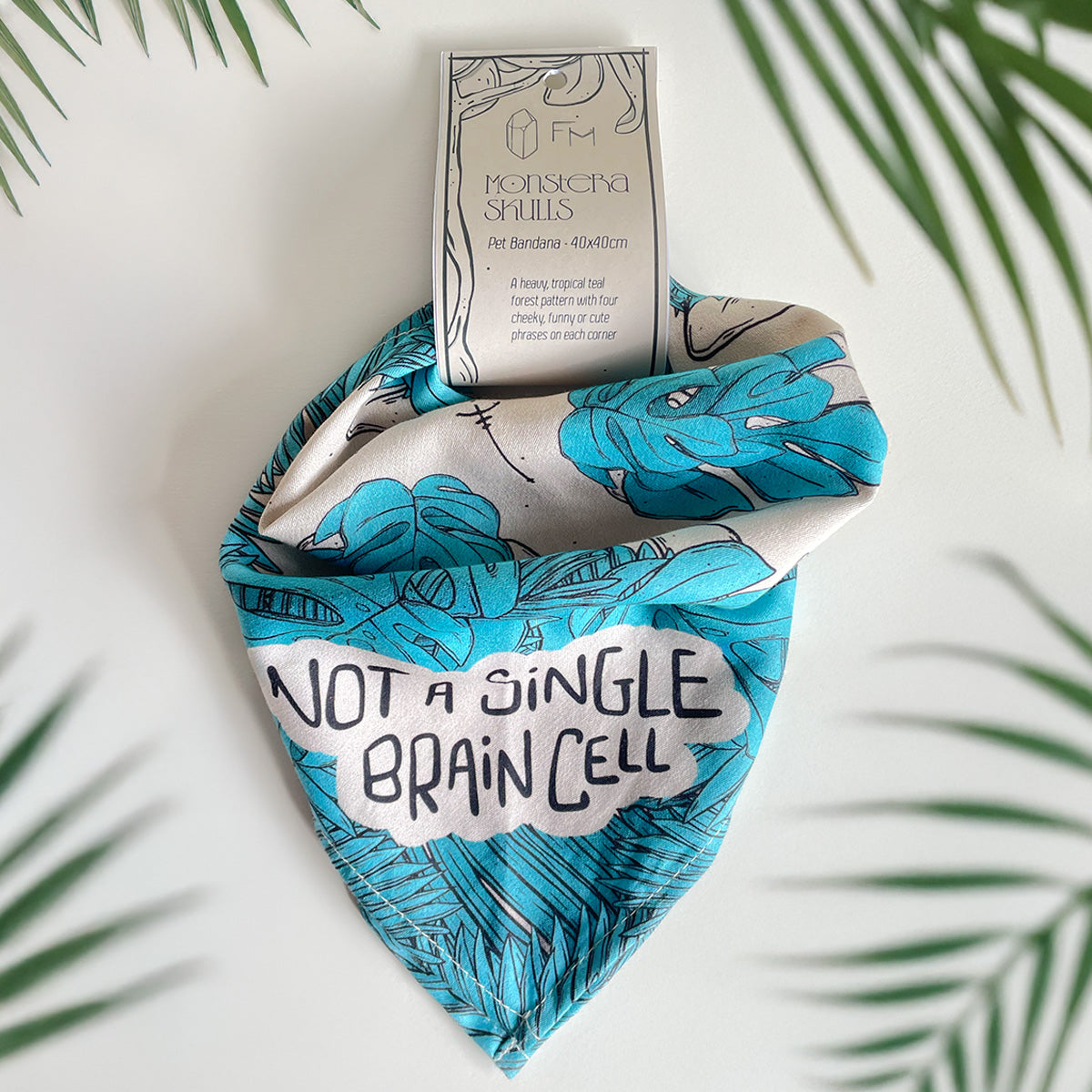 Teal Foliage Pet Bandana