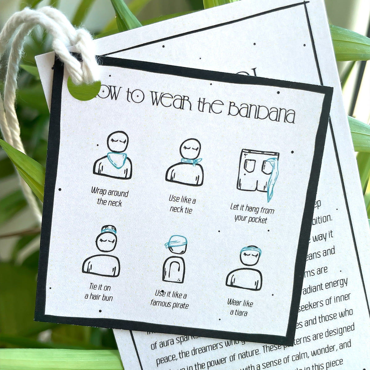 Skulls & Leaves in Tiles Bandana