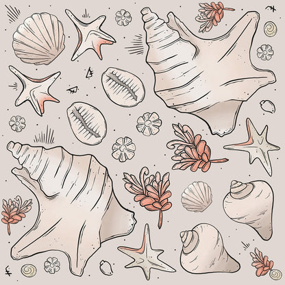 Ocean's Treasures in Tiles Bandana