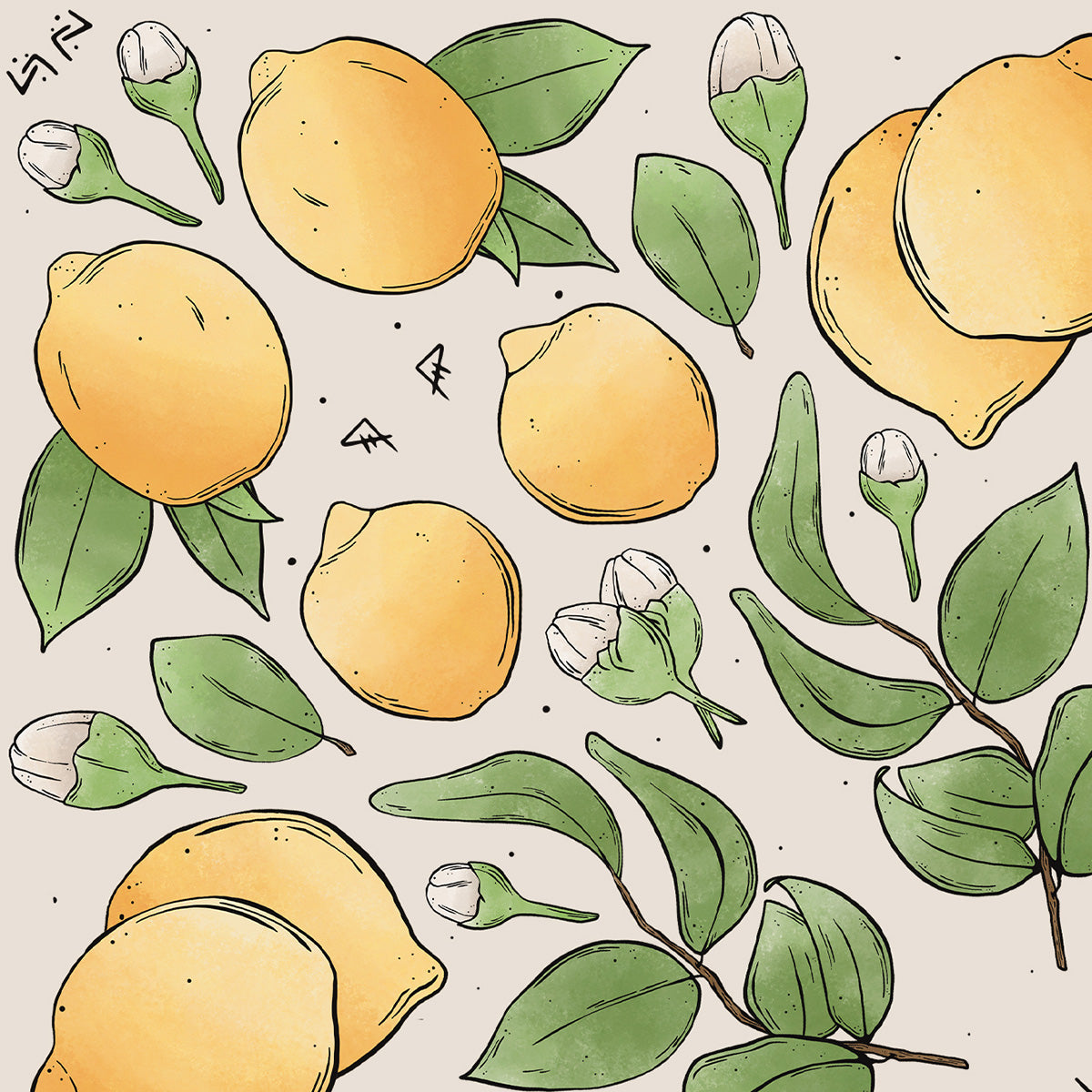 Lemony Tiles Bandana