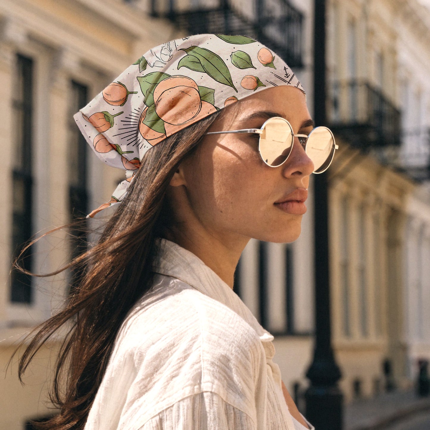 Peachy Bones Tiles Bandana