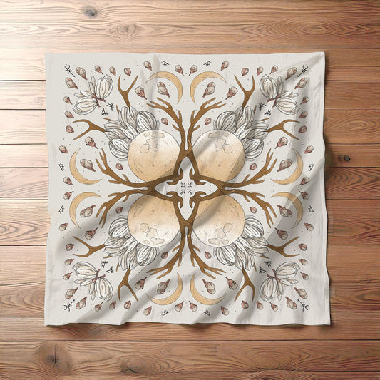 Moon Buds in Tiles Bandana