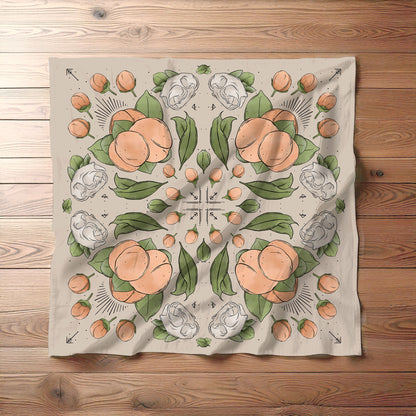 Peachy Bones Tiles Bandana