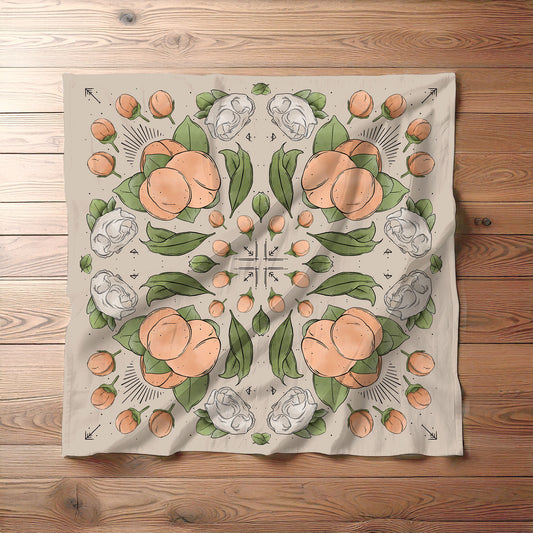 Peachy Bones Tiles Bandana