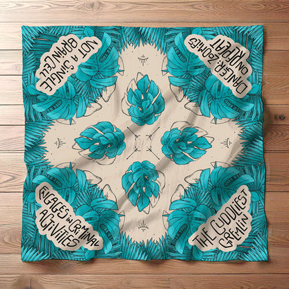 Teal Foliage Pet Bandana