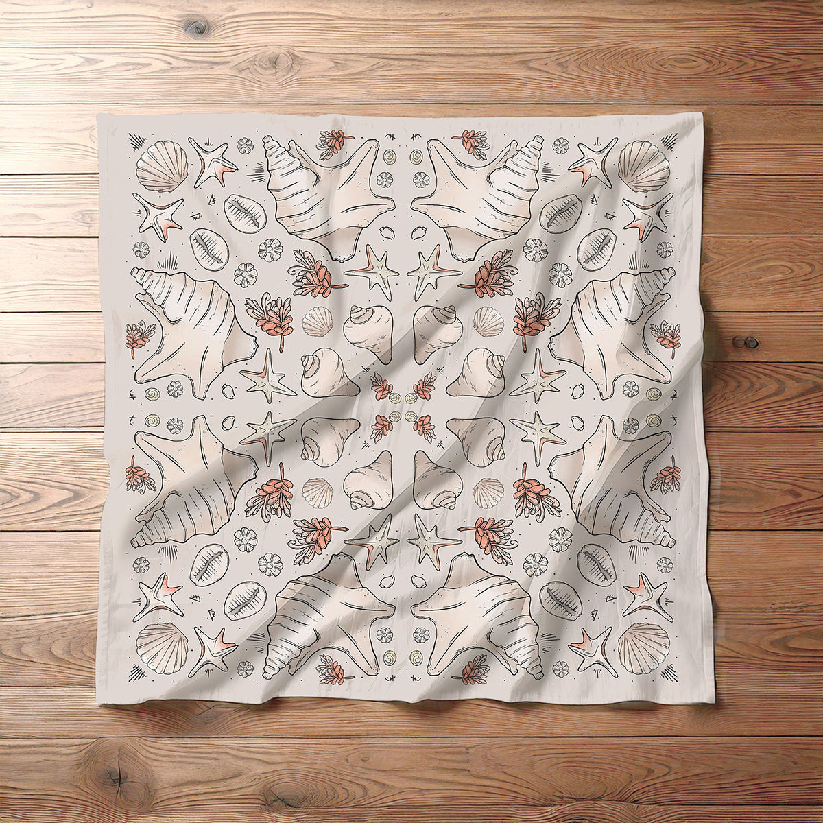 Ocean's Treasures in Tiles Bandana