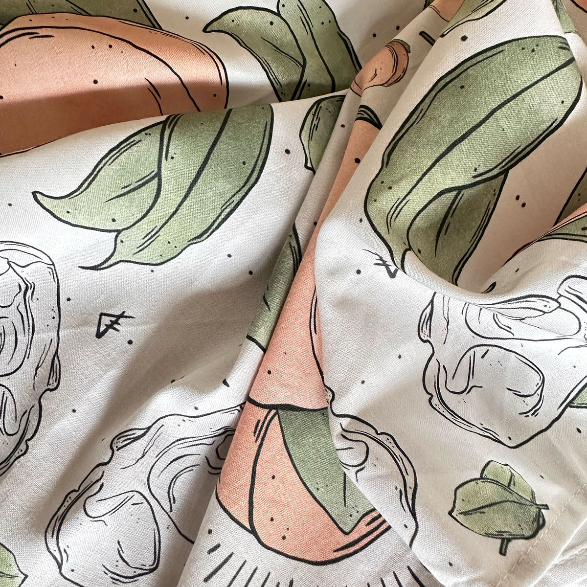 Peachy Bones Tiles Bandana