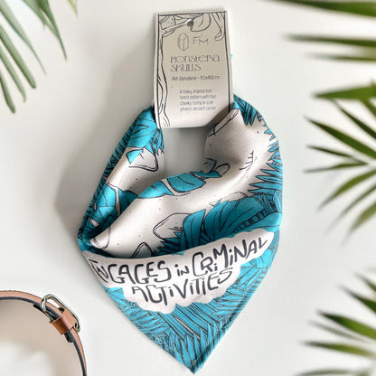 Teal Foliage Pet Bandana