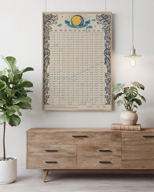 2027 Astrological Wall Calendar Year Planner