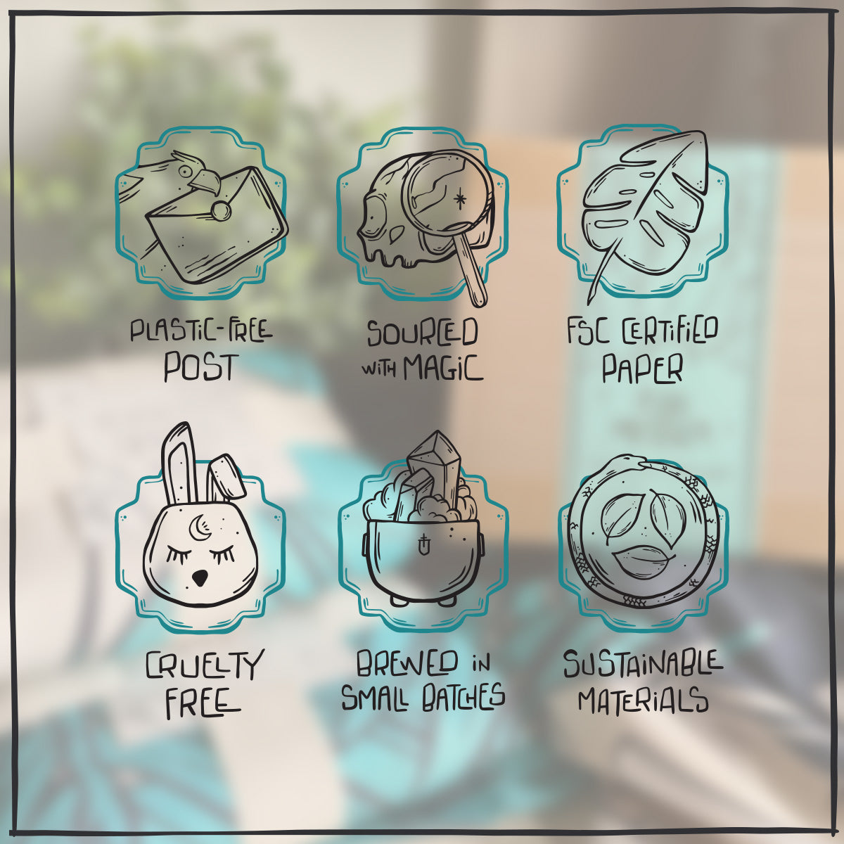 Skull Meets Teal Jungle Scarf