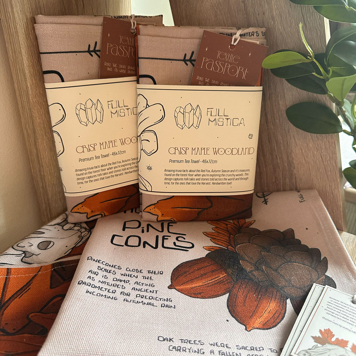 Vulpes & Pinecones Compendium Tea Towel