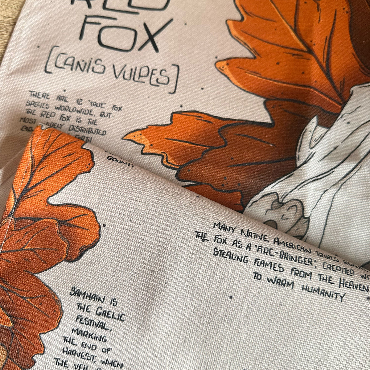 Vulpes & Pinecones Compendium Tea Towel