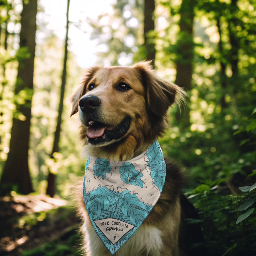 Teal Foliage Pet Bandana