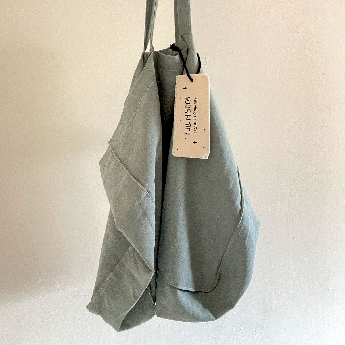 Wide Mossy Green Tote Bag