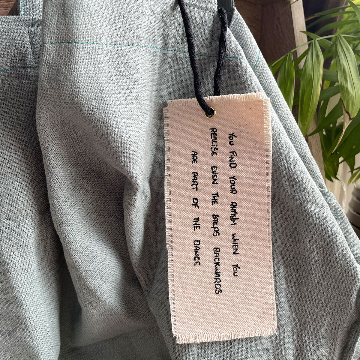 Wide Mossy Green Tote Bag