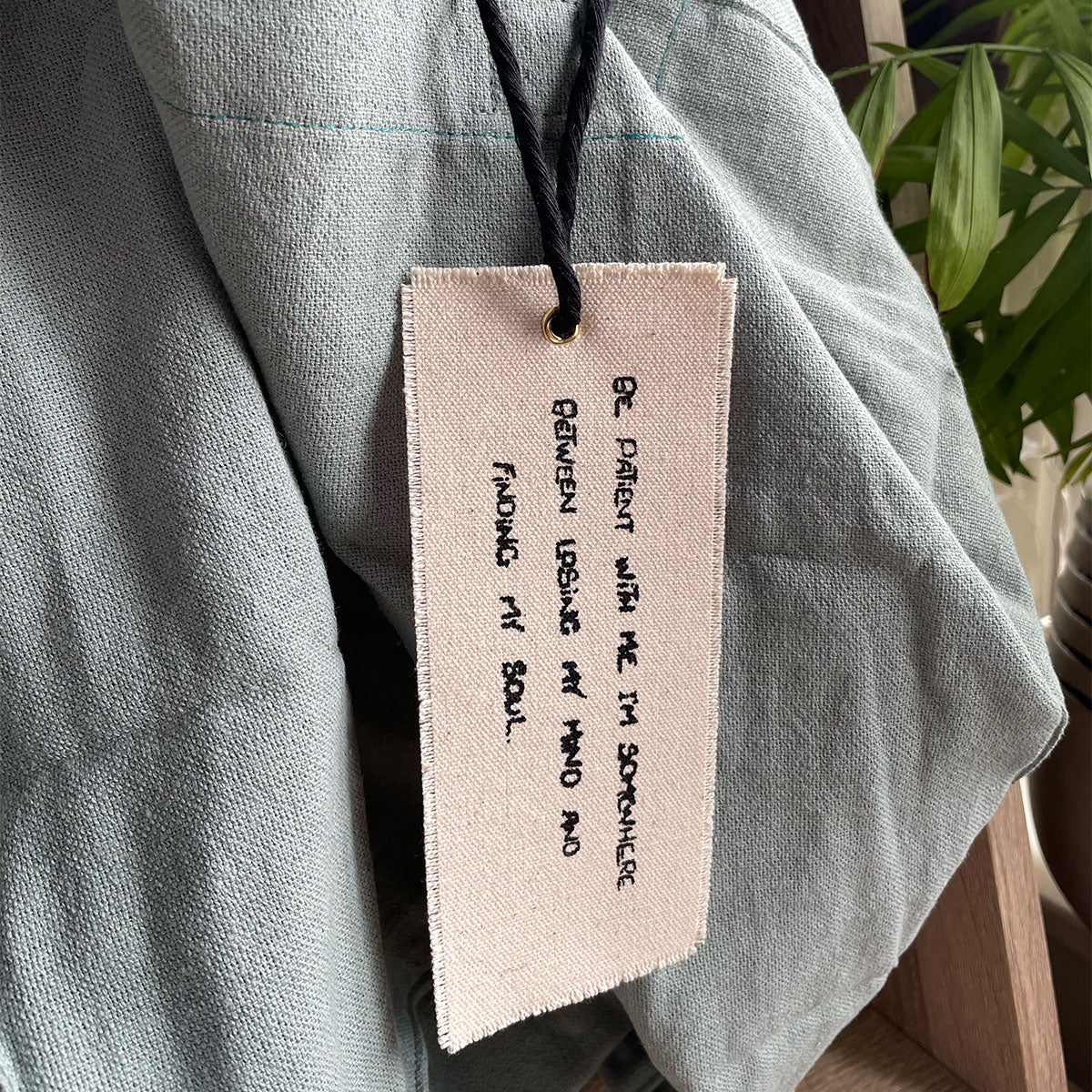 Wide Mossy Green Tote Bag